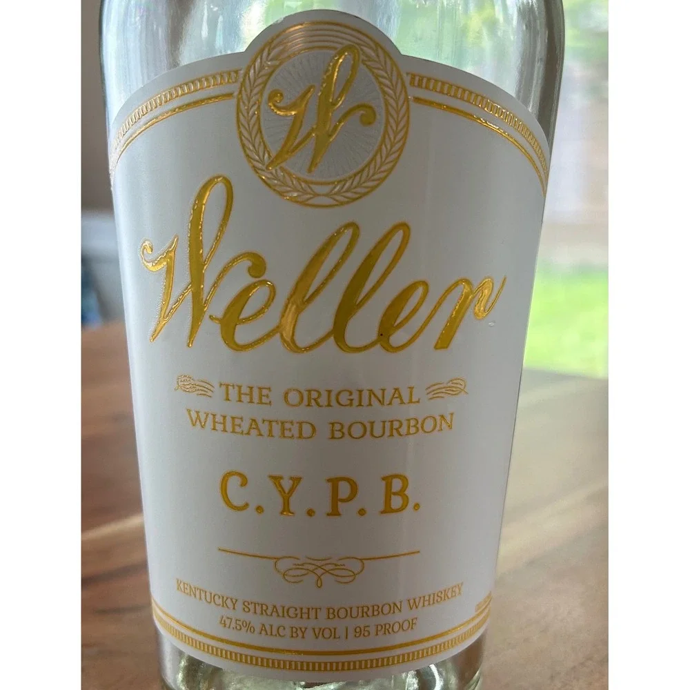Weller CYPB Empty Bourbon Bottle 750ml White Gold Label Buffalo Trace Decor